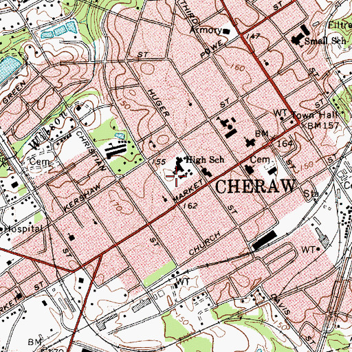 Topographic Map of Caston Park, SC