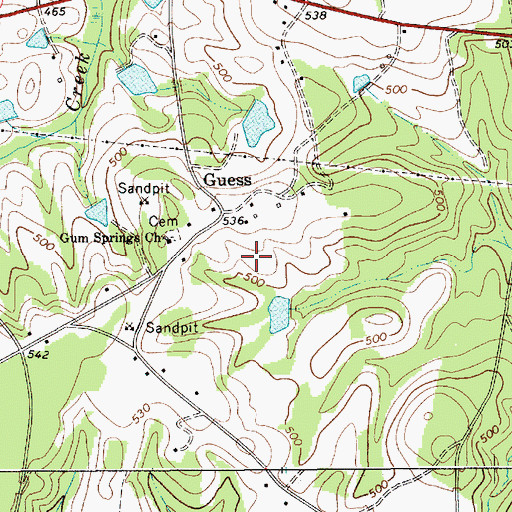 Topographic Map of Center School (historical), SC