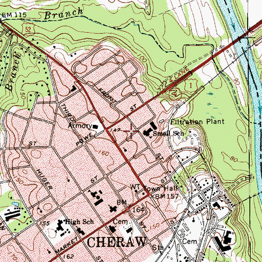 Topographic Map of Chapman Training School (historical), SC