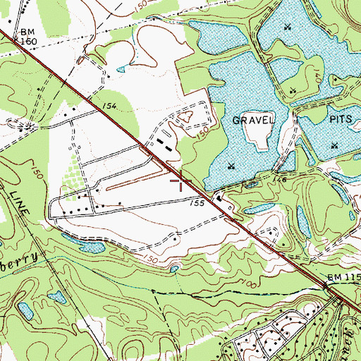 Topographic Map of Cheraw Church of God, SC