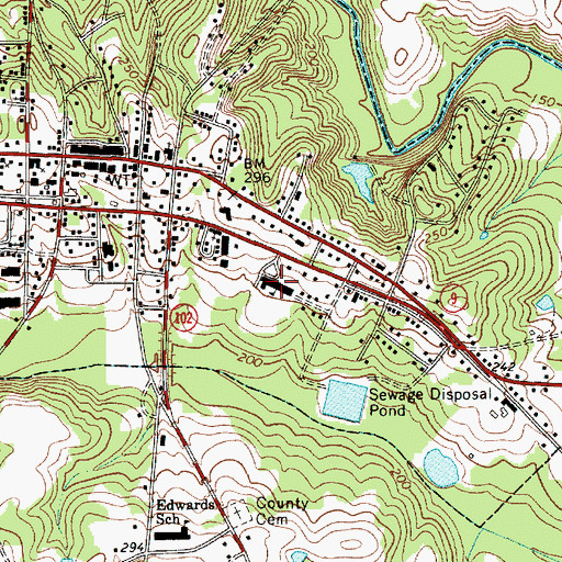 Topographic Map of Chesterfield Middle School, SC