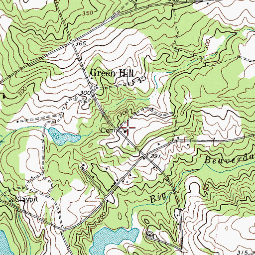 Topographic Map of Church of God of Prophecy, SC