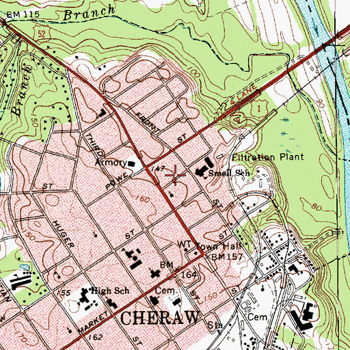Topographic Map of Coulter Memorial Academy (historical), SC
