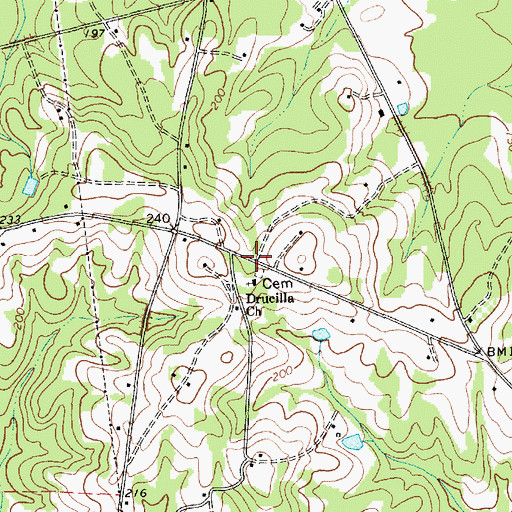 Topographic Map of Drucilla School (historical), SC