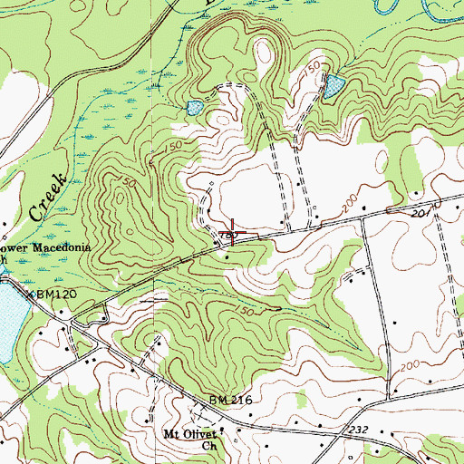 Topographic Map of First Southern Church, SC