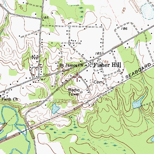 Topographic Map of Fishers Hill Church, SC