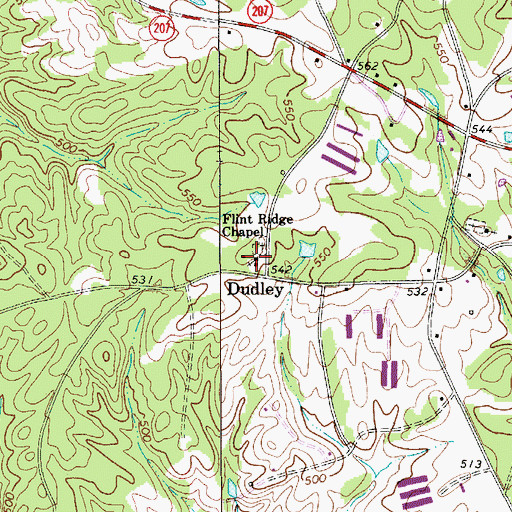 Topographic Map of Flint Ridge School (historical), SC