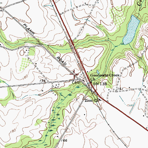 Topographic Map of Four Mile Branch School (historical), SC
