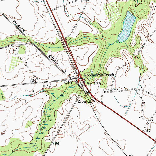 Topographic Map of Goodman School (historical), SC