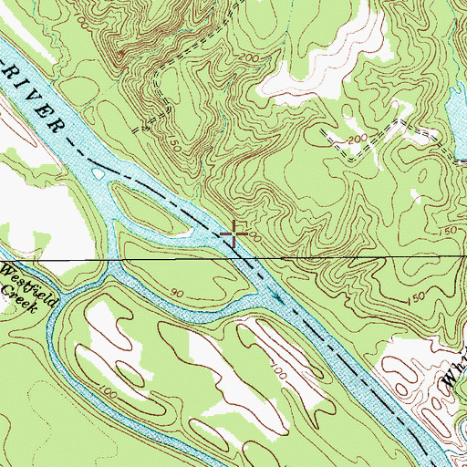 Topographic Map of Gordons Falls, SC