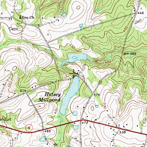 Topographic Map of Hershey Mill (historical), SC