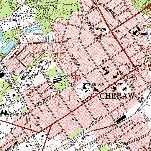 Topographic Map of Holy Temple Church of the Living God, SC