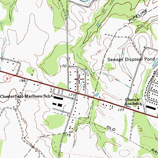 Topographic Map of Isgett Circle, SC