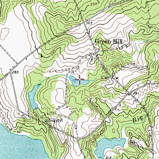 Topographic Map of Joe Pond, SC