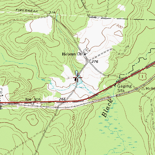 Topographic Map of Johnsons Mill (historical), SC