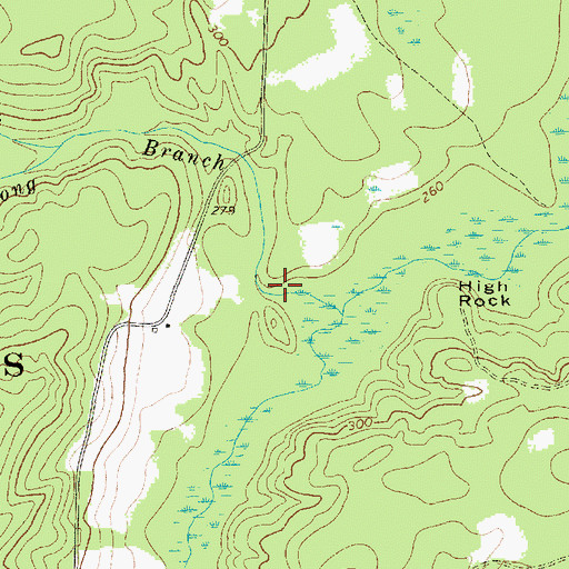 Topographic Map of Johnsons Mill (historical), SC