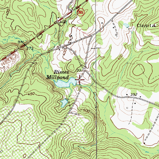 Topographic Map of Jordan Mill (historical), SC