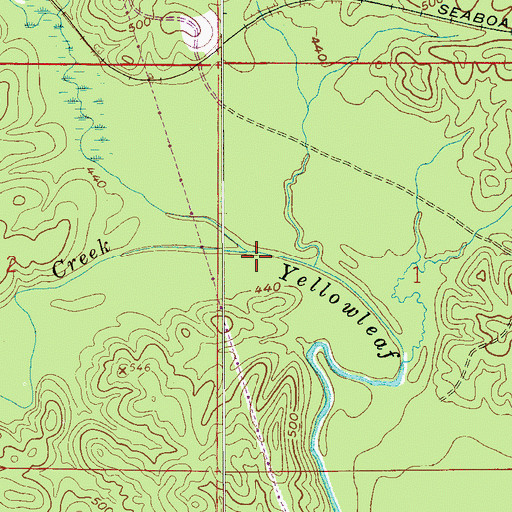 Topographic Map of Muddy Prong, AL