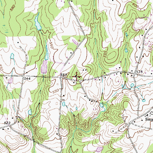 Topographic Map of Mangum School (historical), SC