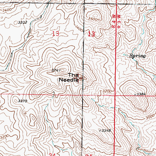 Topographic Map of The Needle, AZ
