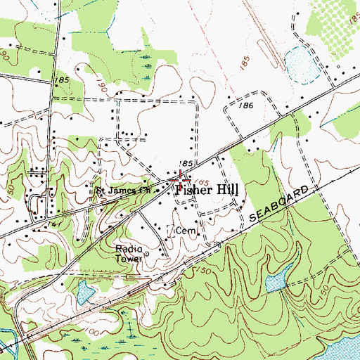 Topographic Map of Marburg School (historical), SC