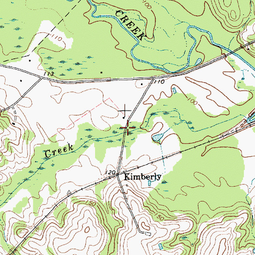 Topographic Map of McColmons Mill (historical), SC