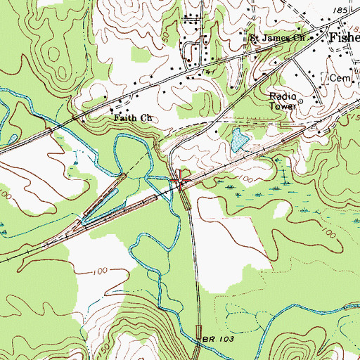 Topographic Map of McNeils (historical), SC