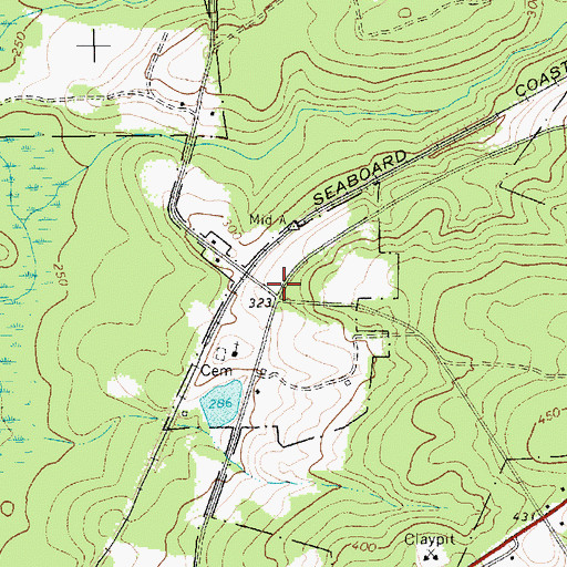 Topographic Map of Middendorf School (historical), SC