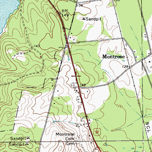 Topographic Map of Montrose School (historical), SC