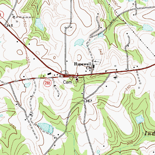Topographic Map of Mount Airy Church, SC