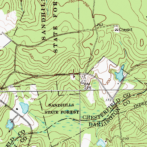 Topographic Map of Mount Olive Church, SC