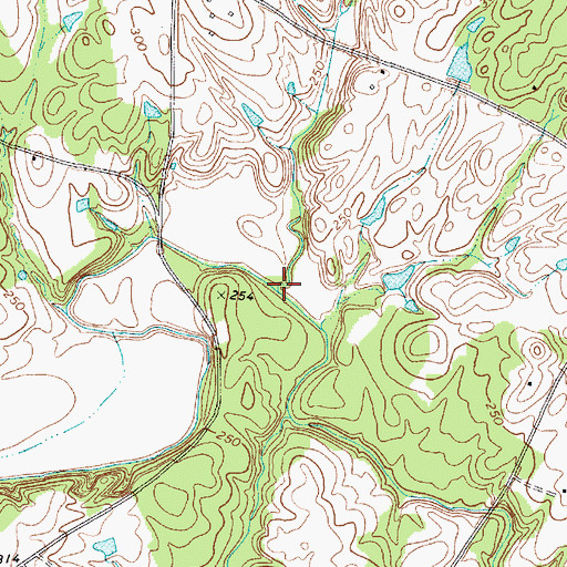 Topographic Map of Muddy Branch, SC