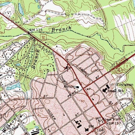 Topographic Map of Northside Baptist Church, SC