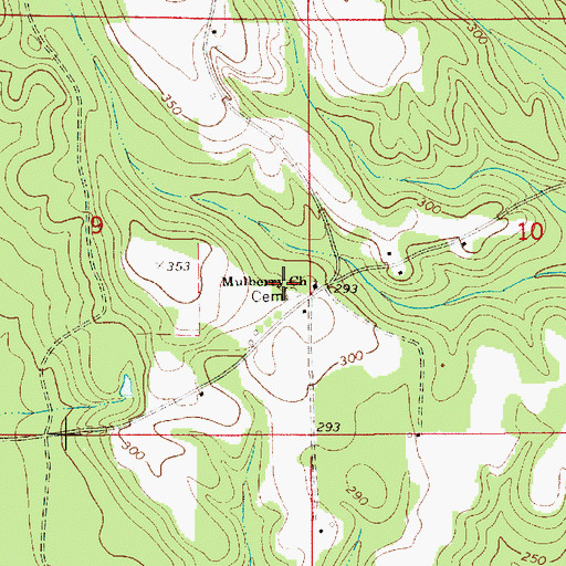 Topographic Map of Mulberry Church, AL
