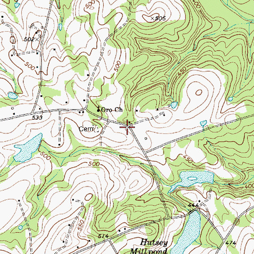Topographic Map of Oro School (historical), SC