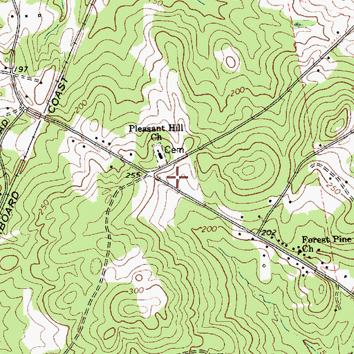 Topographic Map of Pats Branch School (historical), SC