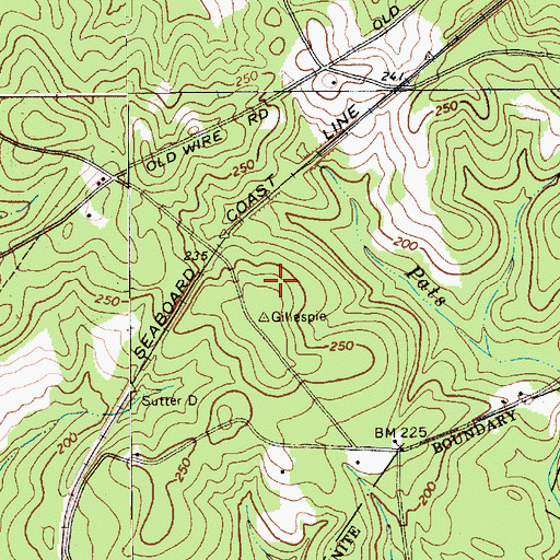 Topographic Map of Pats Branch School (historical), SC