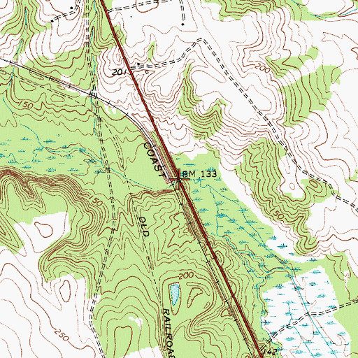 Topographic Map of Peagues Mill (historical), SC