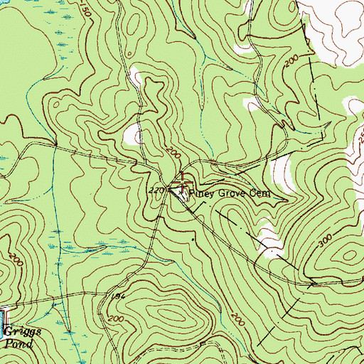 Topographic Map of Piney Creek School (historical), SC