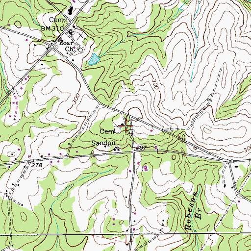 Topographic Map of Pleasant Grove School (historical), SC