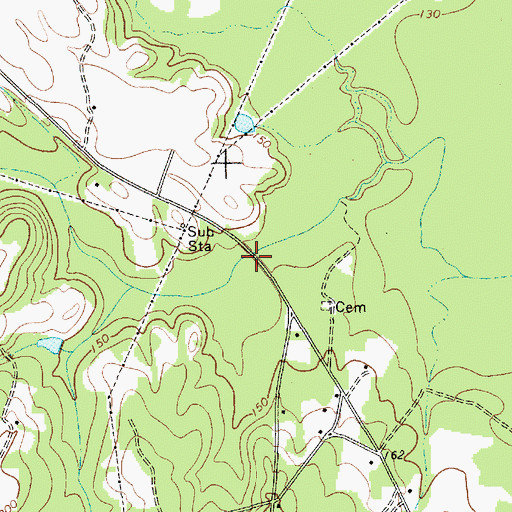 Topographic Map of Pows Mill (historical), SC