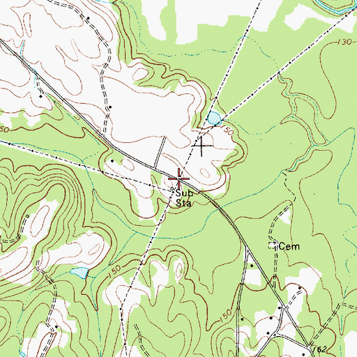Topographic Map of Rivers Chapel Baptist Church (historical), SC