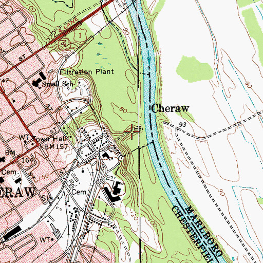 Topographic Map of Riverside Park, SC