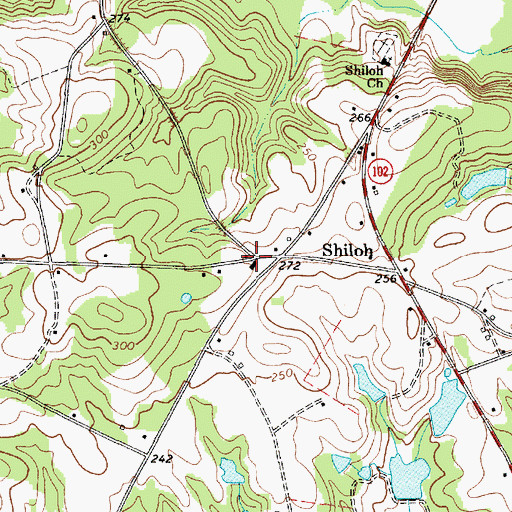 Topographic Map of Shiloh School (historical), SC