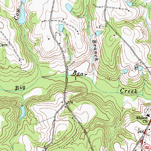 Topographic Map of Stewarts Mill (historical), SC