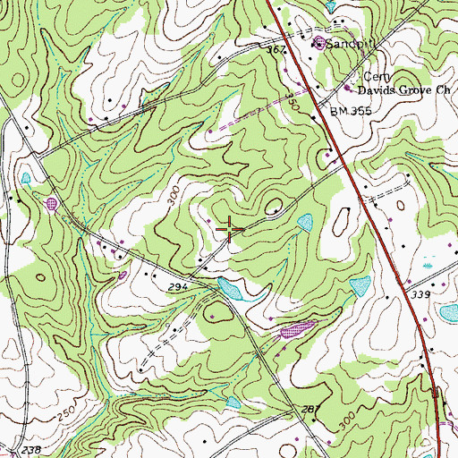 Topographic Map of Vaughn School (historical), SC