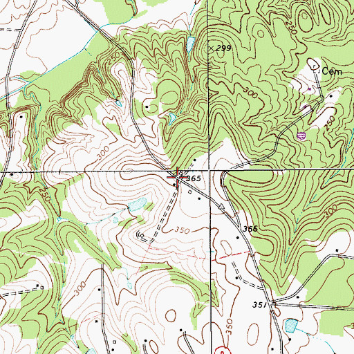 Topographic Map of Wamba School (historical), SC