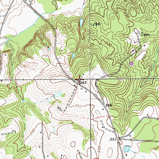 Topographic Map of Wamble Hill School (historical), SC
