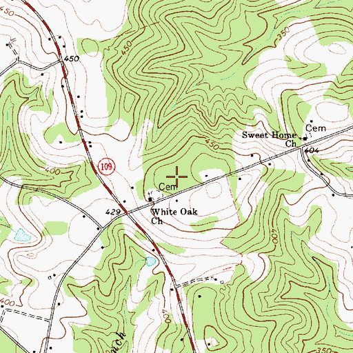 Topographic Map of White Oak School (historical), SC