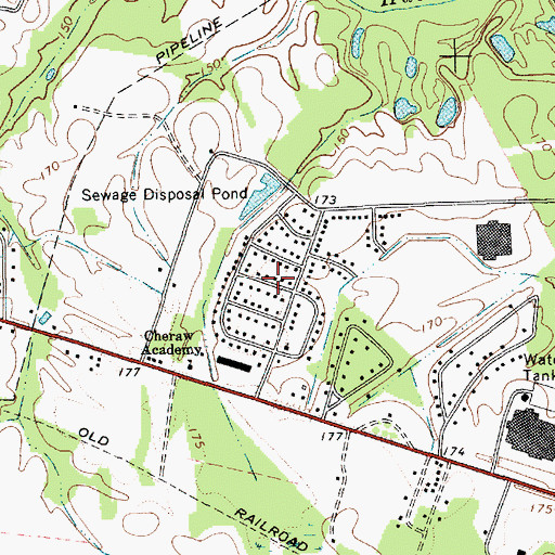 Topographic Map of Windsor Park, SC